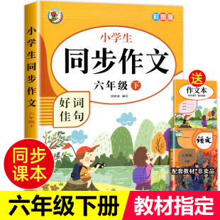 【老师】六年级下册同步作文 小学6年级下学期语文人教版 六下黄冈部编版作文小学生同步作文书人教下