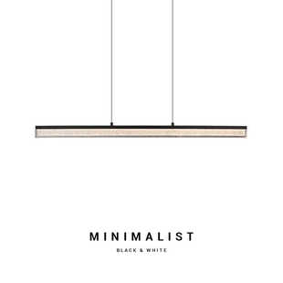 米拿意式极简餐厅吊灯一字长条设计师现代简约北欧吧台茶室书房灯