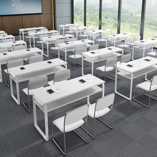 补辅导班培训桌椅组合办公议会长条双层美甲桌习中小学生633课桌