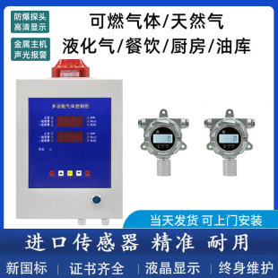 可燃气体探测报警器商用天然气燃气煤气加油站浓度检测仪防爆工业