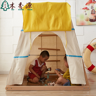 网红儿童帐篷蒙古包帆布 攀爬架配套专用室内游戏屋 儿童房宝宝读