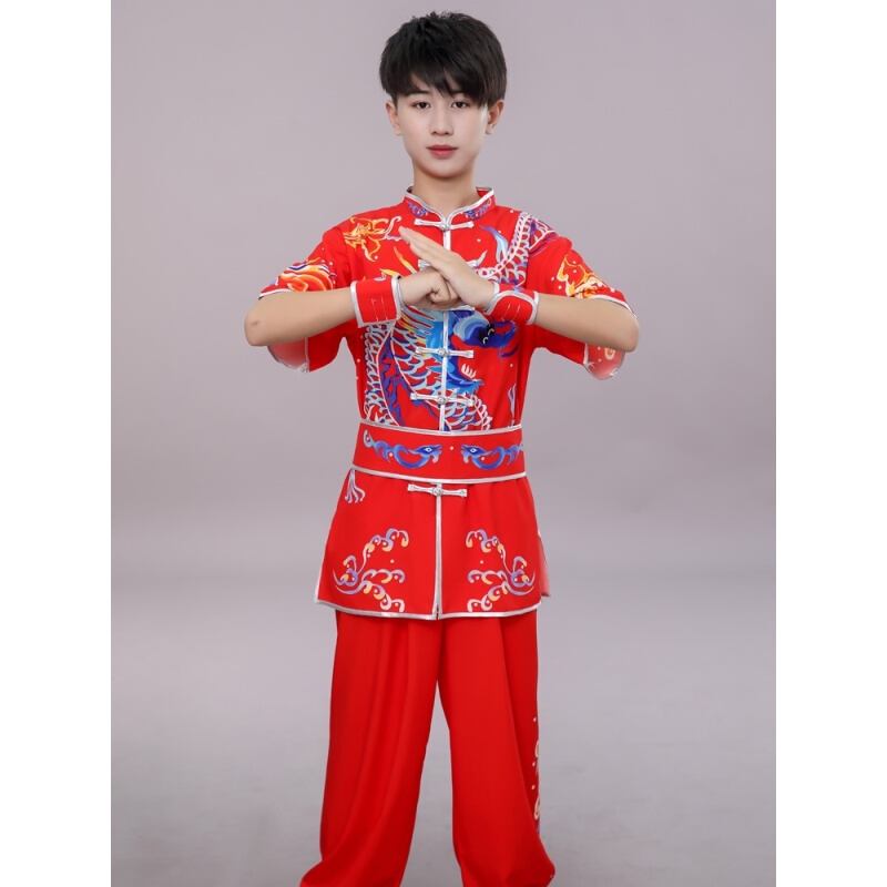 中国风儿童武术服装长短袖武术演出服青少年太极拳武术表演服少儿