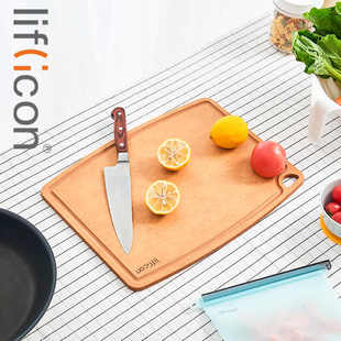 liflicon菜板抗菌防霉家用砧板辅食案板粘板切水果加厚实木切菜板
