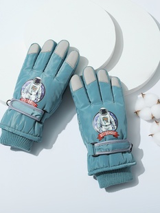 儿童滑雪手套冬季玩雪手套保暖加厚玩雪手套加绒防水户外手套