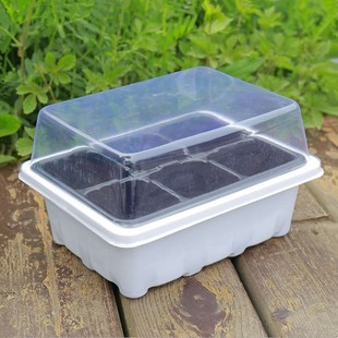 抖音同款6孔育苗盒三件套植物培养保湿温盒育苗盘透气12孔塑料播