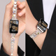 适用于荣耀手环9/10表带KK猫可爱小狗彩钻金属腕带智能运动honor band 9女款小众时尚高级感表链替换带配件
