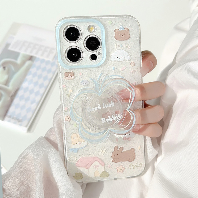 双层闪粉蝴蝶支架iphone16适用14苹果手机壳12仙女13promax男女11