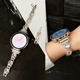 适用华为GT5手表watch 4/3pro/4pro金属牛仔链Fit4/3表带GT4/GT3带钻表带女潮款手环10/9透气创意小众