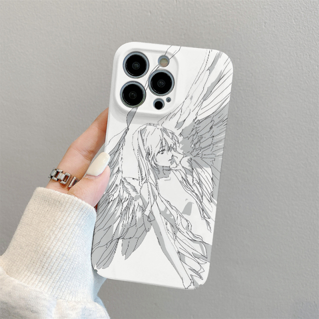 苹果14适用VIVOiQOO12小米CIVI4PRO天使女孩iPhone16华为荣耀GT菲林手机壳硬15创意13ProMax高颜值OPPOFINDX7