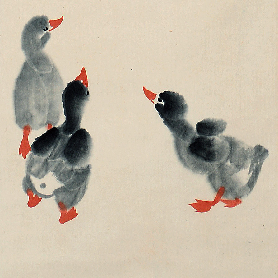 娄师白 《紫藤小鸭》