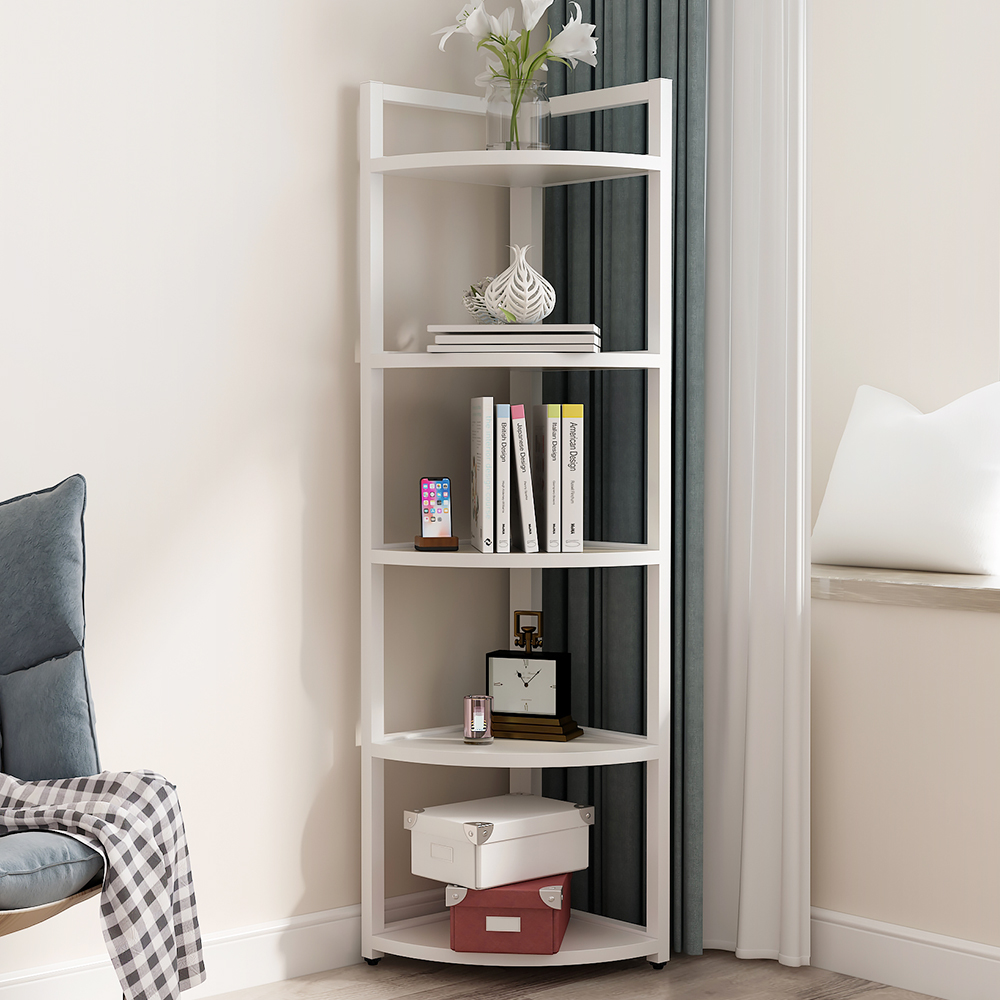 墙角置物架书架花架落地多层卧室收纳柜客厅拐角架三角形转角储物