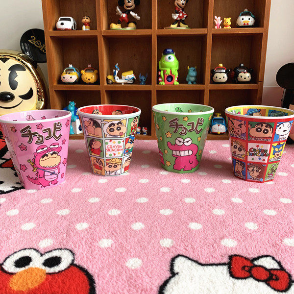 日系小新鳄鱼可爱卡通饮水杯子密胺杯随手洗漱随手杯