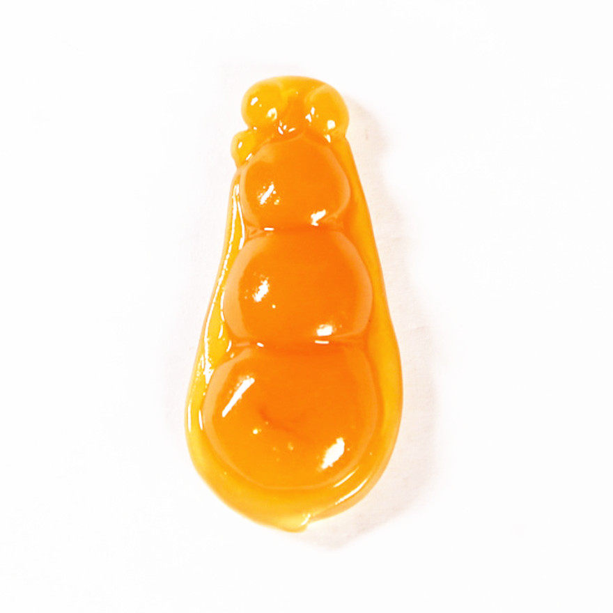 10.36g 精品鸡油黄福豆挂件 黄龙玉 fz23-42