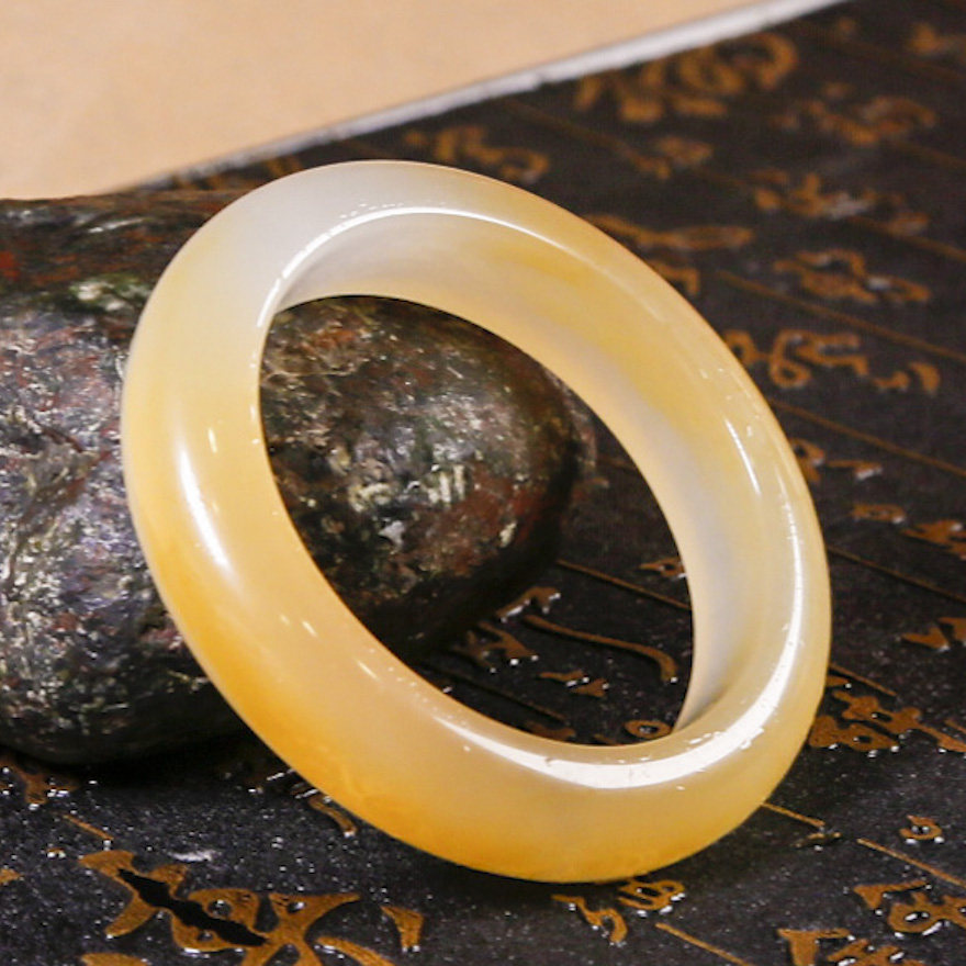 10g 56.2mm 精品冰透山筋料手镯 黄龙玉 f23-72