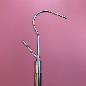 实心金属勾衣服取物叉衣弯钩子不锈钢无尖单搭钩 2米4m6m伸缩压花杆子