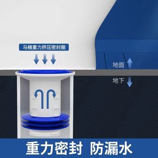 马桶法兰密封圈防臭加厚垫圈通用型坐便器硅胶加长老式75mm-110mm