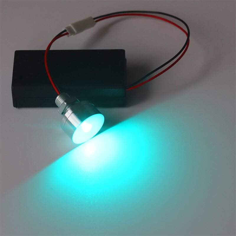 冰蓝光五号电池灯3v冷光蓝色卧室氛围灯浅蓝电子灯3伏冰蓝色led灯