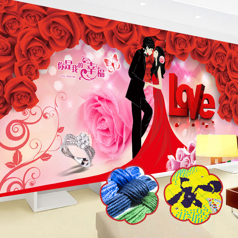 十字繡結婚2019新款繡客廳線繡婚禮簡約現代溫馨臥室浪漫優雅大幅在類目 居家布藝, 十字繡及工具配件, 十字繡套件中 - 來自Buy2taobao.com提供專業的淘寶代購服務