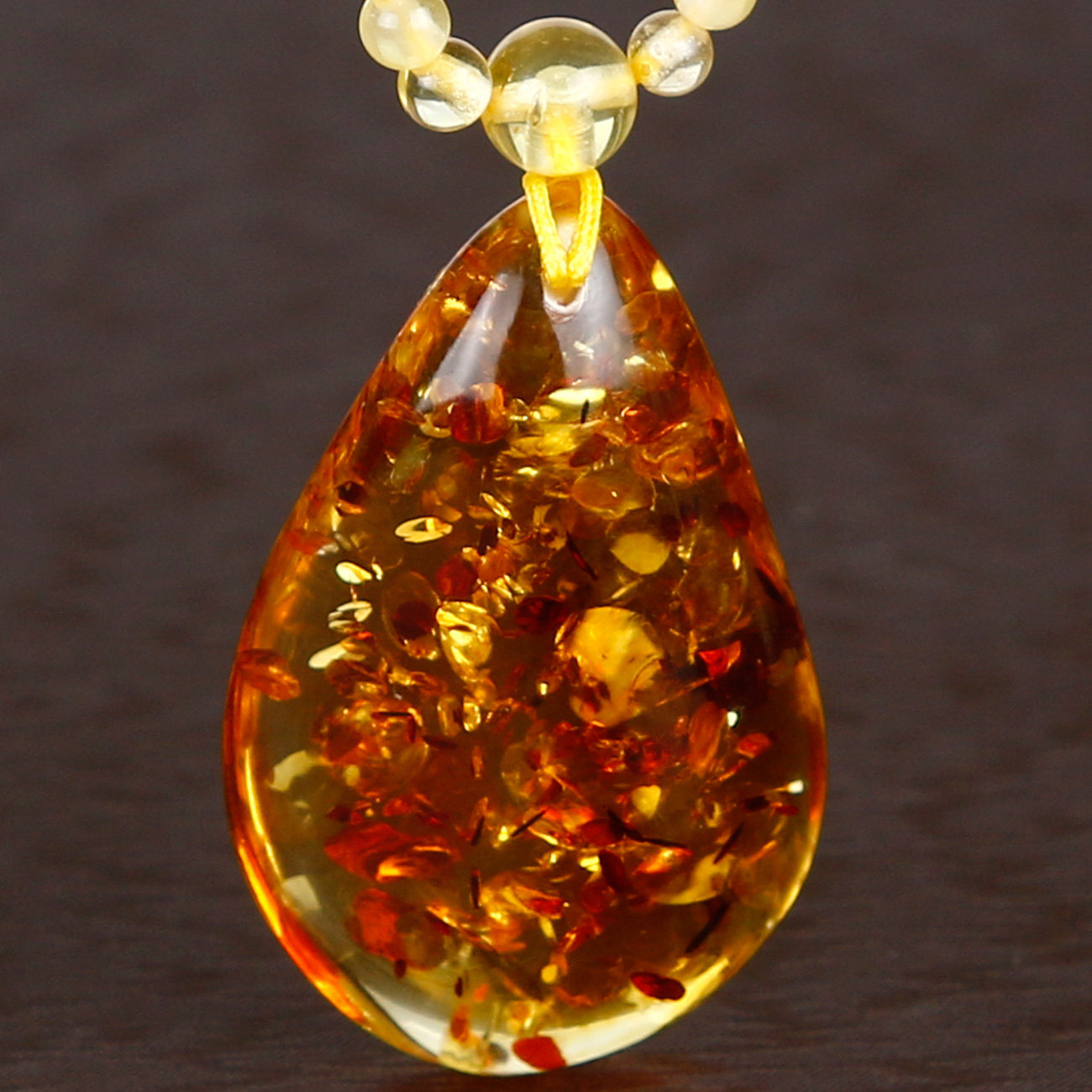 经典天然花珀琥珀链30mm 天然琥珀手串9.5mm 52# 哈密永和典当