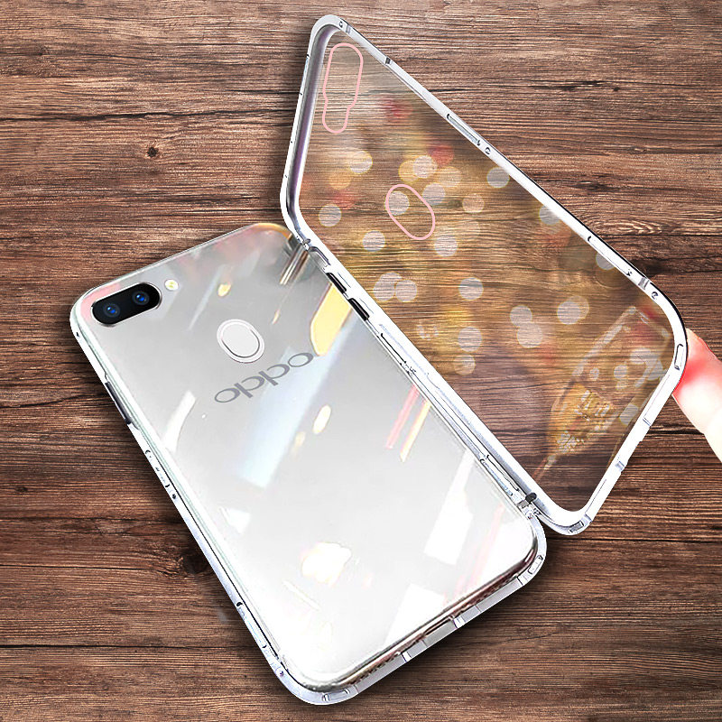 手机壳r11splus网红抖音同款r15金属磁吸边框r15梦境版r11玻璃防摔r1