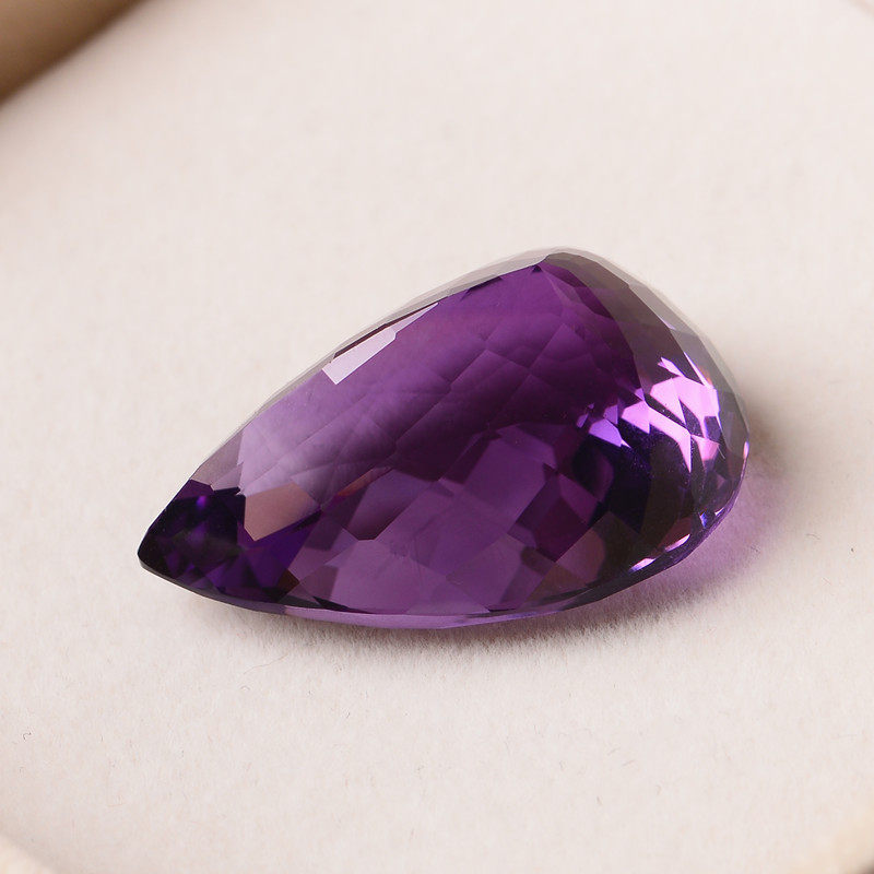 千禄水晶天然水晶碧玺拍卖专场 大颗粒天然宝石级紫水晶裸石戒面 优质