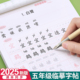 五年级上册下册课本同步语文字帖人教版小学生练字帖笔画笔顺初学5每日一练楷书专用21天写字帖贴生字练习本正楷钢笔临摹硬笔书法