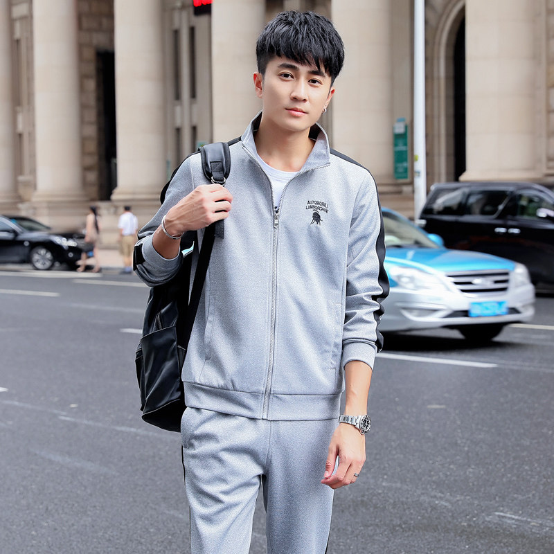 青年运动套装男秋季休闲装运动服两件套(热品库)