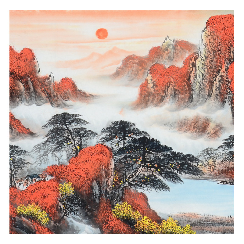 张野《鸿运当头》 山水画家 河南美协会员 1.8米巨幅