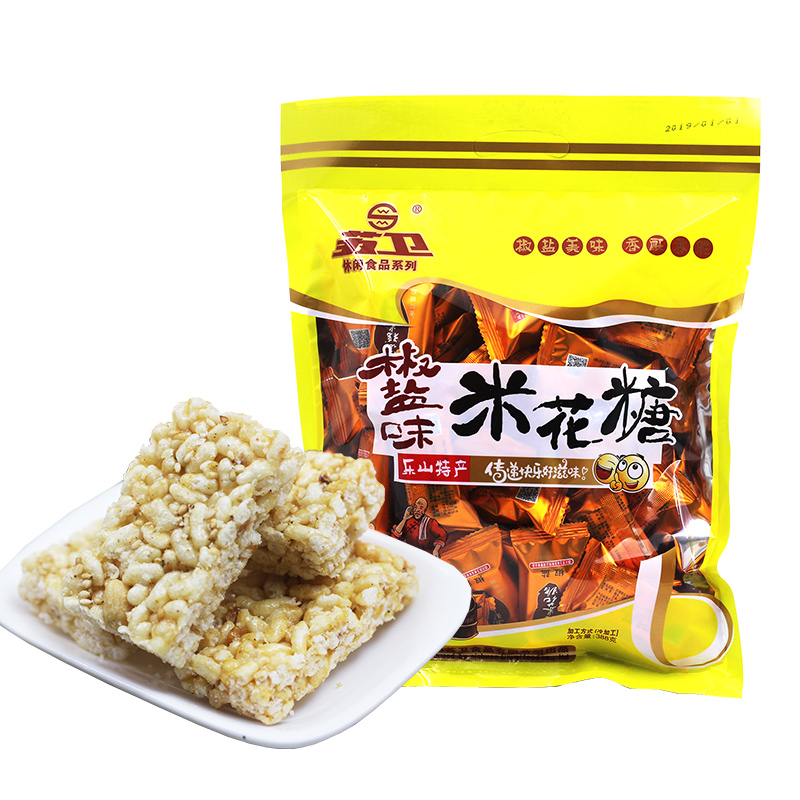 四川乐山苏稽特产苏卫香油米花糖418g椒盐米花糖388g传统手工零食