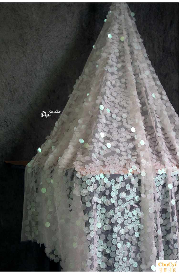 Kaleidoscope Symphony Sequins laser Scrub Mesh cloth Wafer Scales stage cloth designer Fabricin the Home Fabric , Cloth/Fabric/Manual diy Cloth fabric category - from Buy2taobao.com to provide professional Taobao agent buy service