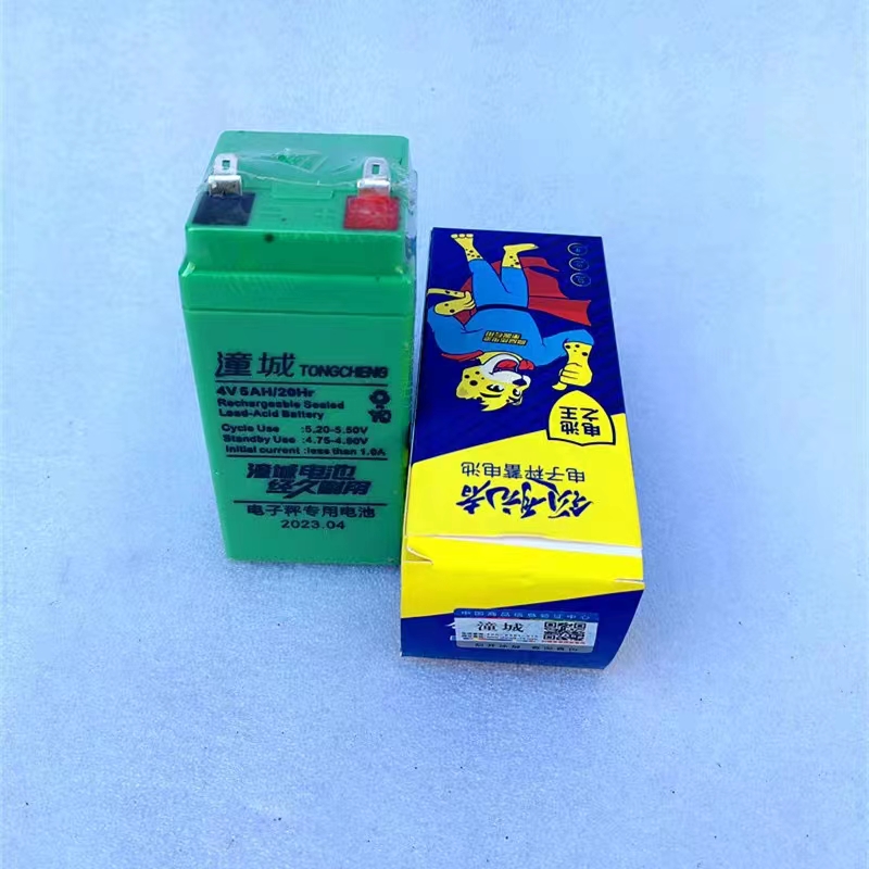 潼城品牌电子秤蓄电池4V电池4ah5ah电瓶380款420通用免维护蓄电池