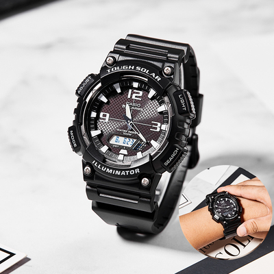 卡西欧casio 手表男款学生太阳光动能运动防水电子表aq-s810wc-7a日韩