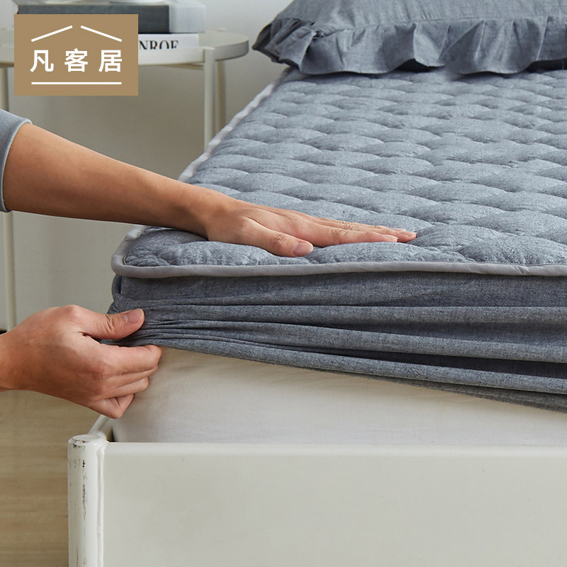 新款日式裸睡加厚单件纯棉夹棉床笠