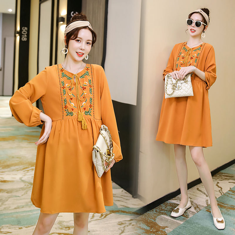 孕妇春装套装连衣裙子时尚款2020新款洋气中长款初春秋潮妈上衣服|msdalam kategori Bekalan Ibu / Ibu / Pemakanan, bersalin, pakaian - dari Buy2taobao.com untuk memberikan perkhidmatan ejen Taobao profesional membeli