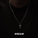 KREAM S925 CROSS PENDANT 纯银镶嵌锆石十字形项链男女同款嘻哈