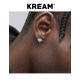 KREAM S925 纯银莫桑石圆钻耳钉男女嘻哈同款