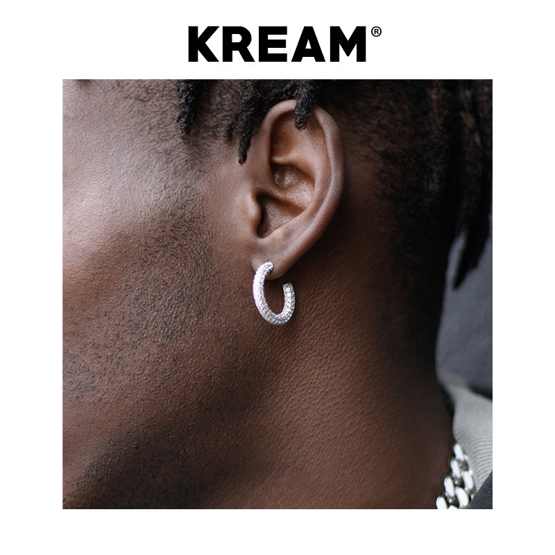 KREAM S925 纯银满钻耳钉