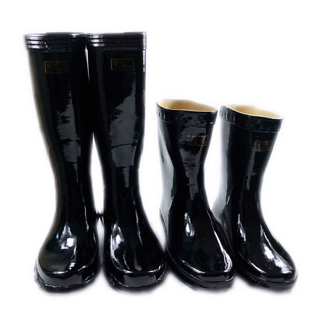 正品3532长筒中筒男女全橡胶雨鞋高筒雨靴防滑半筒橡胶水鞋高筒