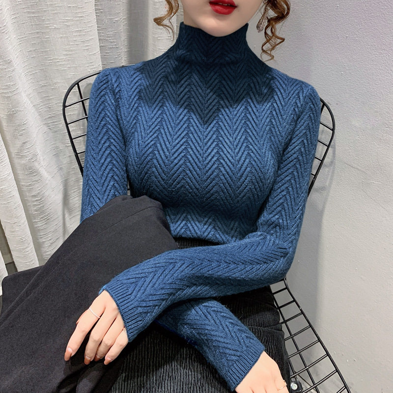 高领毛衣打底衫女士秋冬内搭2021年新款爆款洋气女装冬季加厚上衣