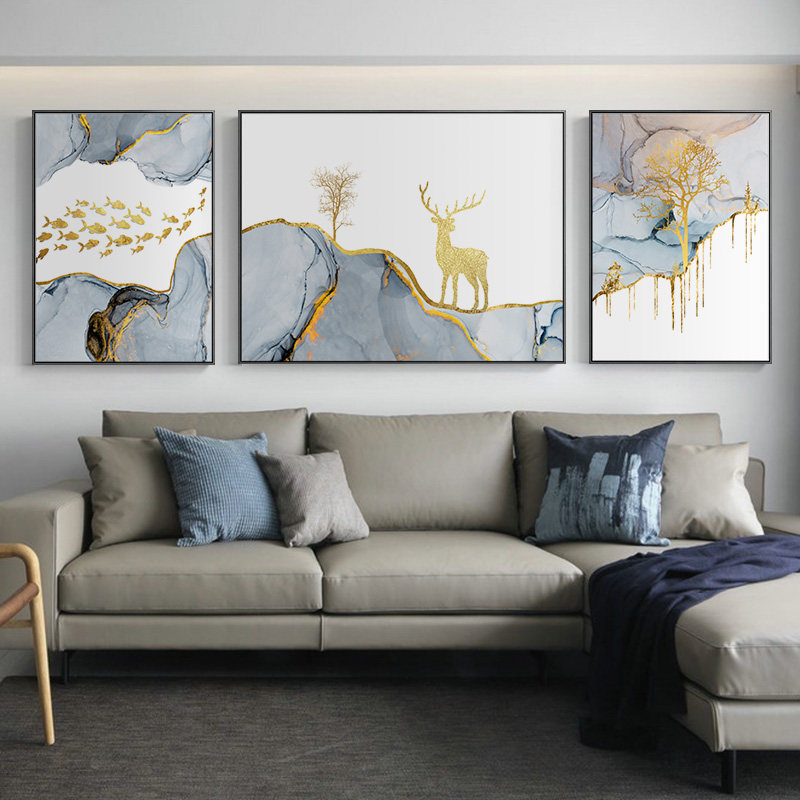 客厅装饰画北欧轻奢风挂画