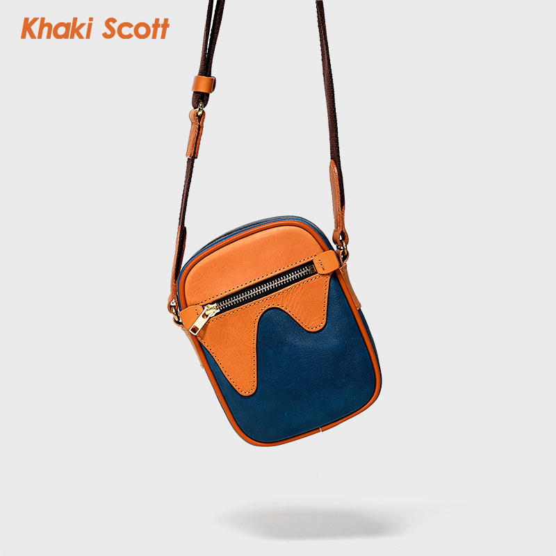 khaki scott小众设计师水滴包ins风男士手机包单肩男包潮牌斜挎包