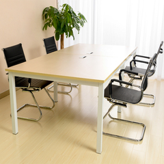 会议桌洽谈桌椅组合钢架长桌办公家具谈判长条会客培训桌子