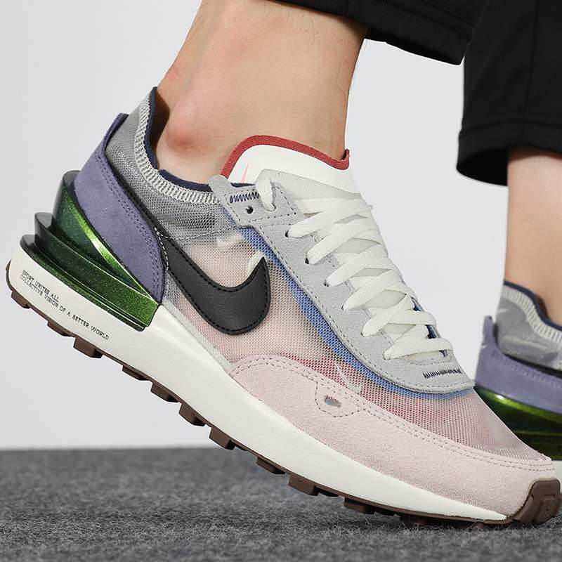 正品nike耐克男鞋2022春季新款waffleone复古网面运动跑步鞋dm544