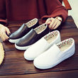 Autumn And Winter 2020 One Foot Leather Small White Shoes Female Shoes Single Shoes Lazy Students Lefu Shoes Pregnant Women's Shoes Korean Version Autumn And Winter 2020 One Foot Leather Small White Shoes Female Shoes Single Shoes Lazy Students Lefu Shoes Pregnant Women's Shoes Korean Version