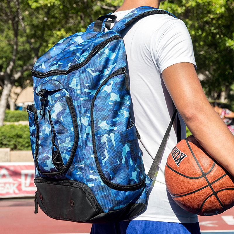 狂迷多功能篮球背包大容量训练篮球袋网兜专业运动双肩包