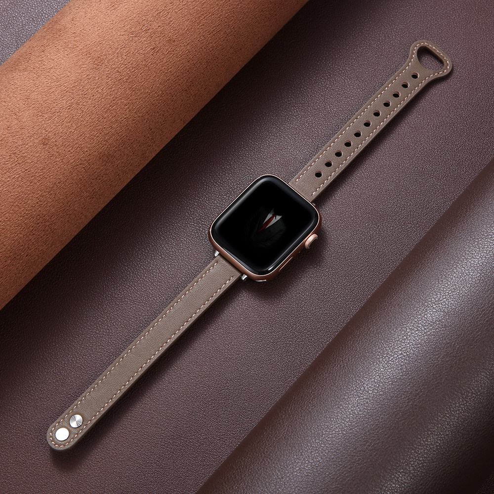 适用iwatch7苹果手表表带applewatch65se4321代真皮38424440mm创意细