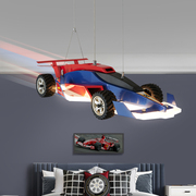 Car chandelier children's room lights boy bedroom lights F1 formula car decoration model lights creative personality lights