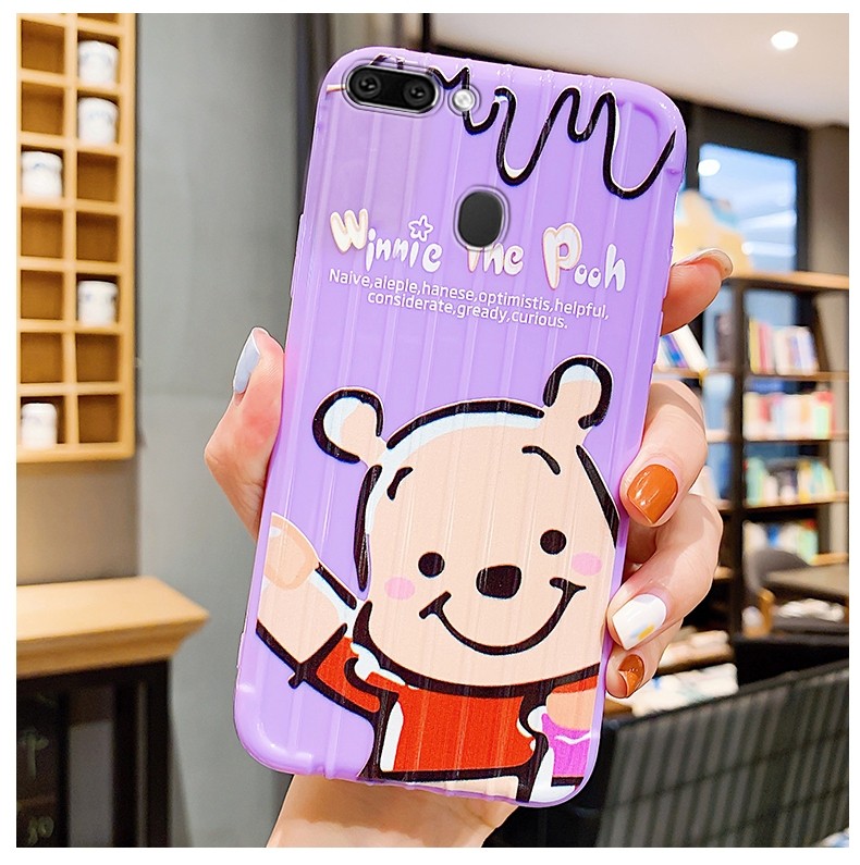 一折ins同款手机壳oppor9_紫色oppor15手机壳行李箱r15梦境版女潮硅胶