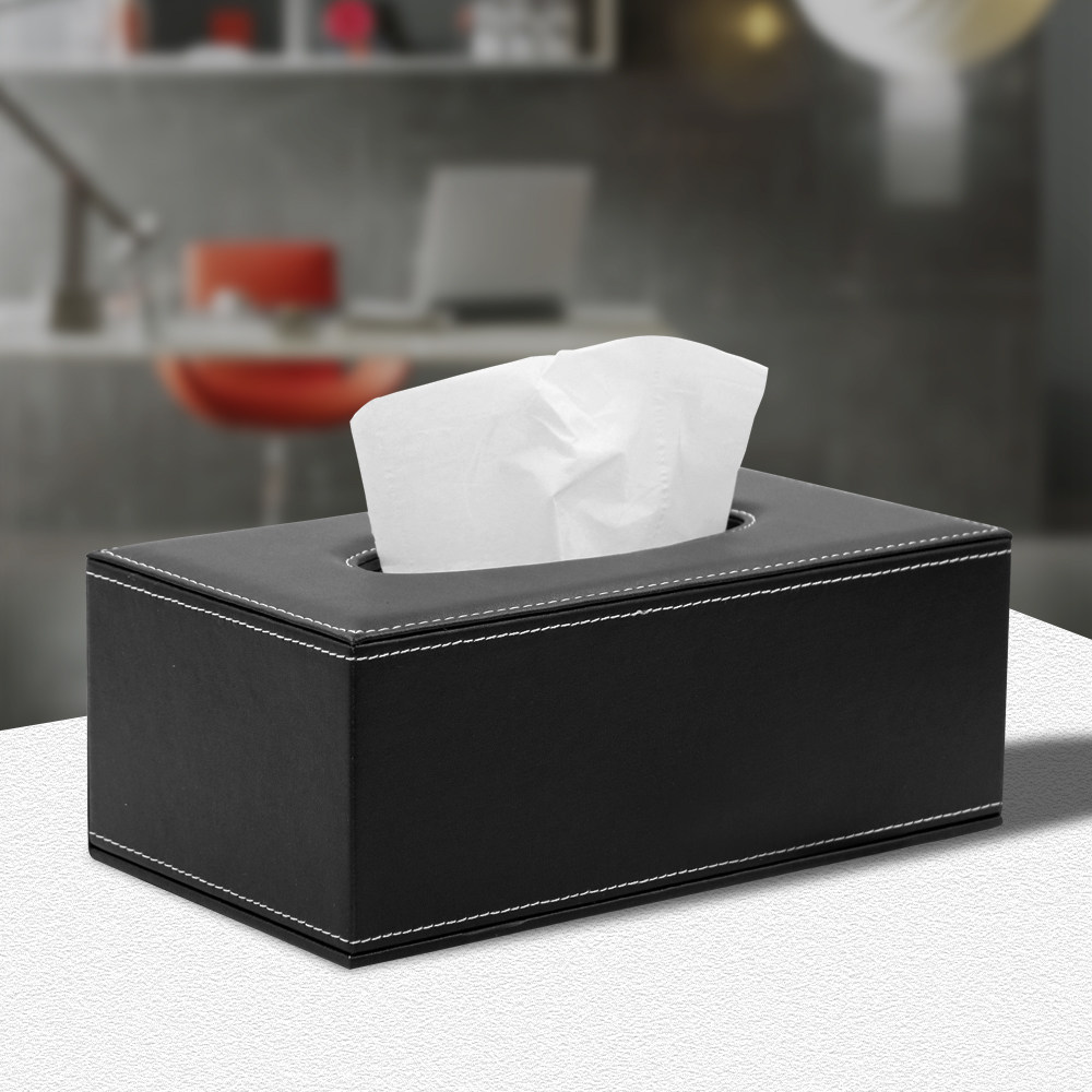 商务皮质纸巾盒 欧式创意抽纸盒餐巾纸抽盒 酒店客厅办公用品定制