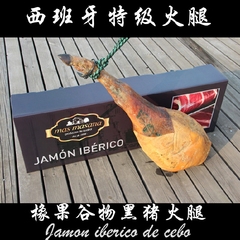 5J 伊比利亚进口黑猪火腿jamon30个月风干吃橡果天然谷物8.45kg